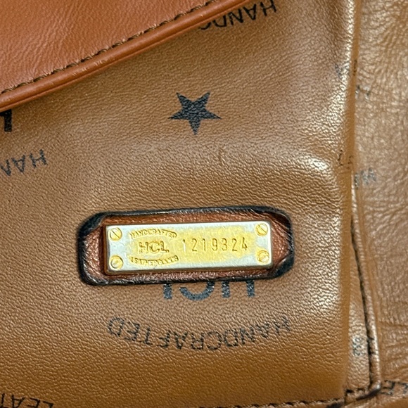 Vintage Made in Germany HCL Backpack Women Small Brown Leather Drawstring Bag main image 16